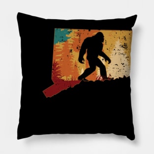 Bigfoot Retro Vintage Sasquatch Connecticut Pillow