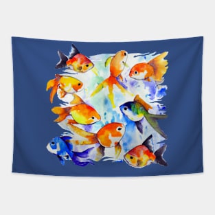 Goldfish watercolor Tapestry