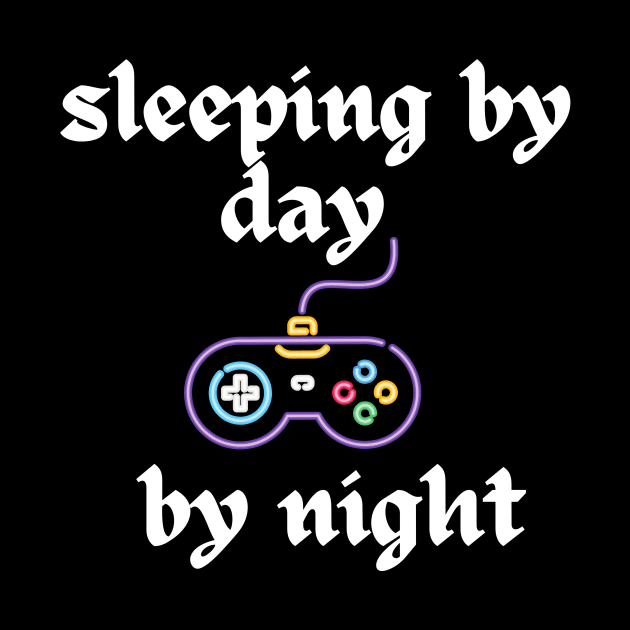 sleeping by day gaming by night by Corazzon