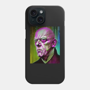 Cyberpunk Aleister Crowley The Great Beast of Thelema  as Cyber Wizard Phone Case