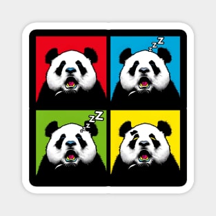 Pop Snoring Panda - Funny Panda Art Magnet