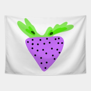 Purple strawberry fruit art design Tapestry