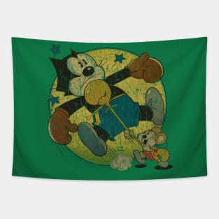 FELIX THE CAT BOXING -  RETRO STYLE Tapestry