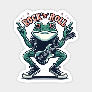 Rock N Roll Frog Magnet