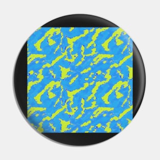 Abstract Blue and Green Pattern Pin