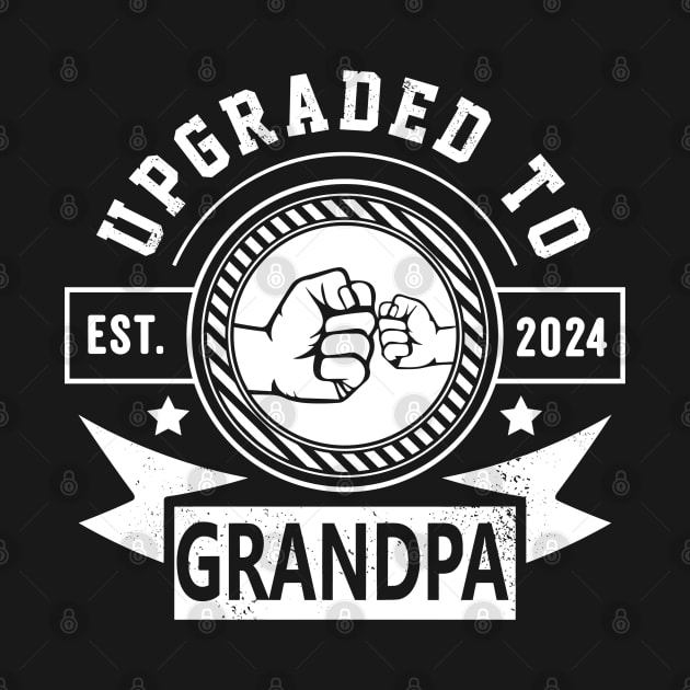 Disover Pregnancy Announcement Grandpa - Upgraded To Grandpa Est. 2024 T-Shirt