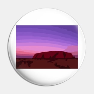 Purple Sunset Over Uluru Pin