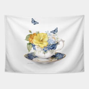 Lovely Blue Porcelain D Tapestry