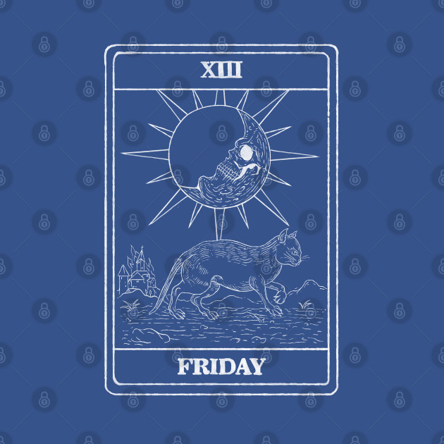 Discover XIII: Friday (White Ink) - Tarot Card - T-Shirt