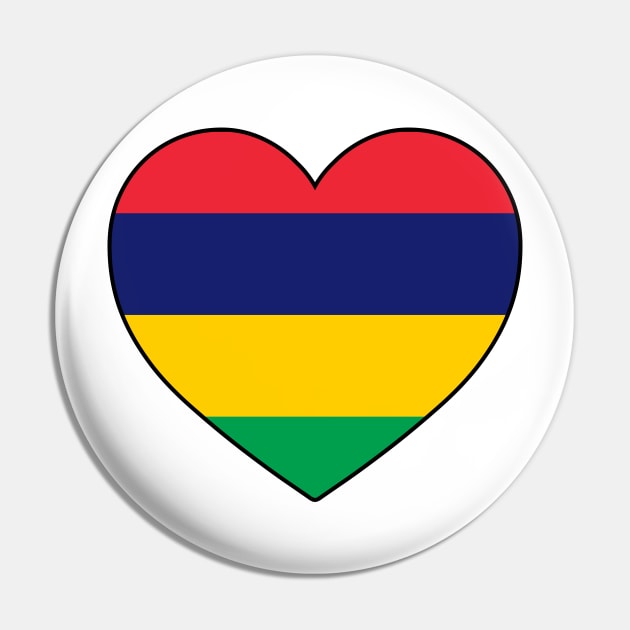 Heart - Mauritius Pin by Tridaak