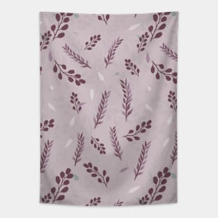 Spring Emotion Branches & Leaves Black Cherry Tapestry