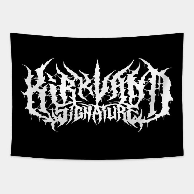 KIRKLAND SIGNATURE death metal logo Tapestry by Brootal Branding