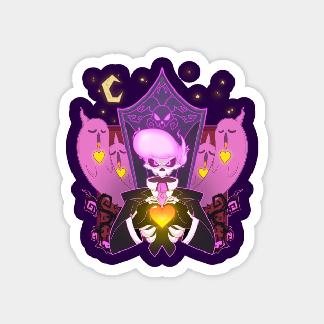 Mystery Skulls Ghost Magnet by LovelyKouga