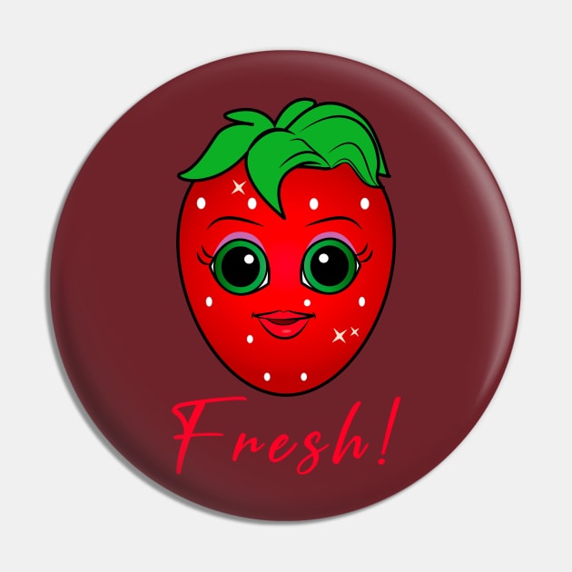 Fresh Strawberry! Pin by PenguinCornerStore