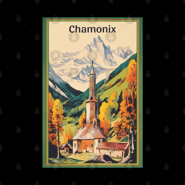 Chamonix, Mont Blan, Ski Poster by BokeeLee