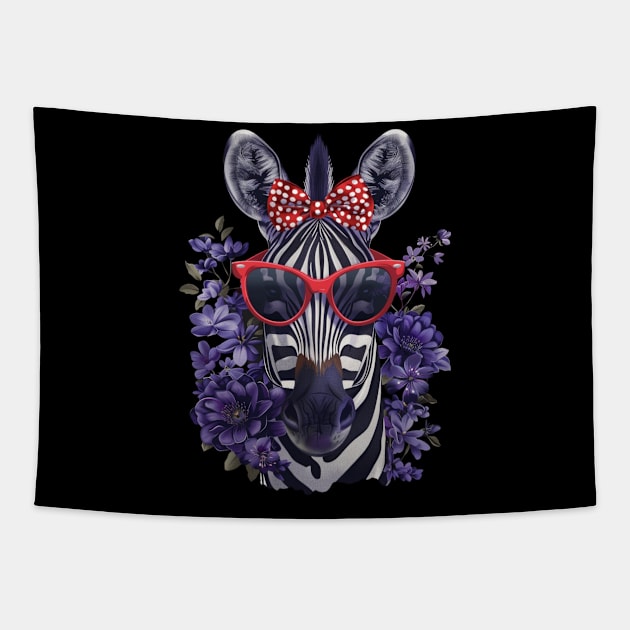 Zebra Poaching Impact Tapestry by Beard Art eye