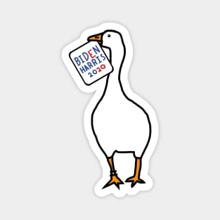 White Goose with Stolen Biden Harris Sign Magnet