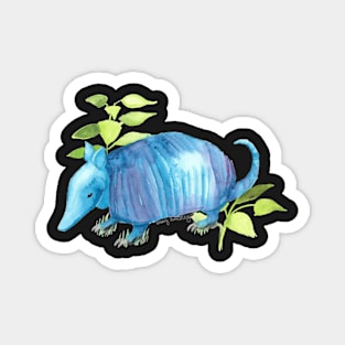 Blue Armadillo Magnet