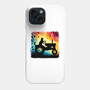 Funny Cat Driving Tractor Phone Case