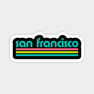 Retro San Francisco Stripes Magnet