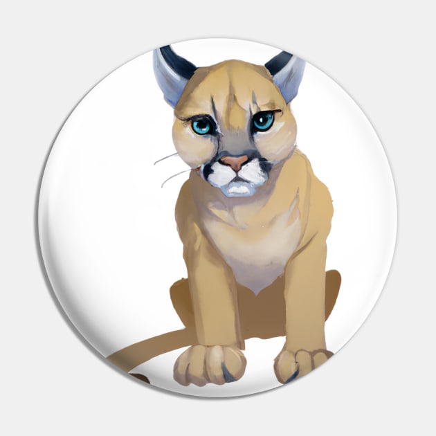 Cute Cougar Drawing Pin by Play Zoo