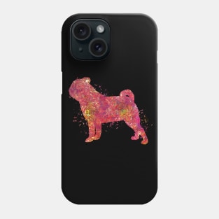 Pug Animal Domestic Dog Nature Canine World Watercolor Phone Case