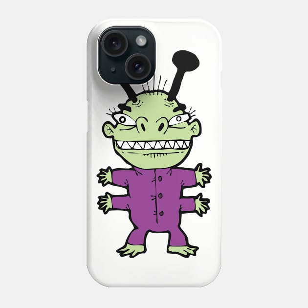 Four-Armed Alien Monster Phone Case by Urbanic