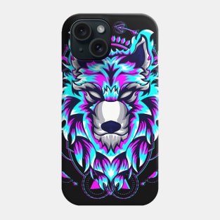 wolf geometric Phone Case