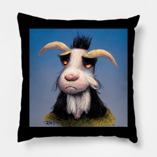 Sad little billy goat - maybe a little gruff. Pillow