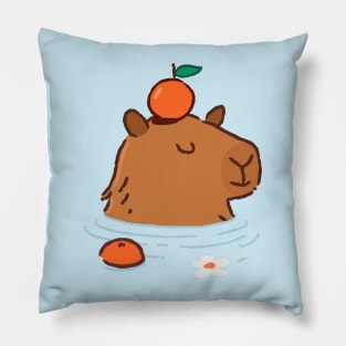 capybara yuzu bath Pillow