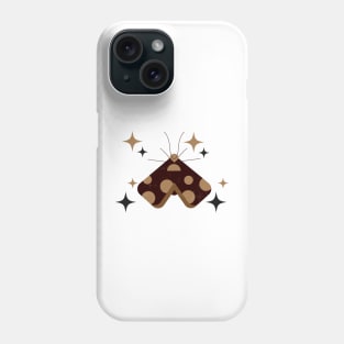 moth insect with stars illustration, ,moth insect, with stars ,illustration, vintage, horror, insects, flying insects, moth stars and moon, moth stars, Phone Case