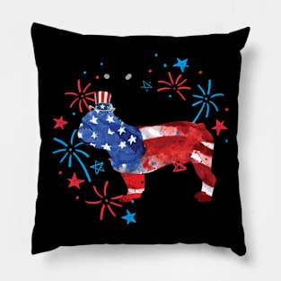 French Bulldog Uncle Sam Hat 4Th Of July Pillow