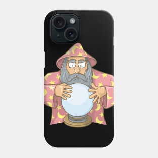 Wizard in Pink Cape with Magic Ball Phone Case