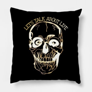 Scull, sarcastic, let's talk about it Pillow