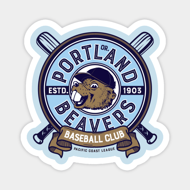 Portland Beavers Magnet by MindsparkCreative