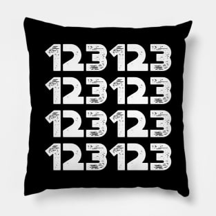 123123 12/31/23 New Year's Eve 2023 Vintage Retro (White) Pillow