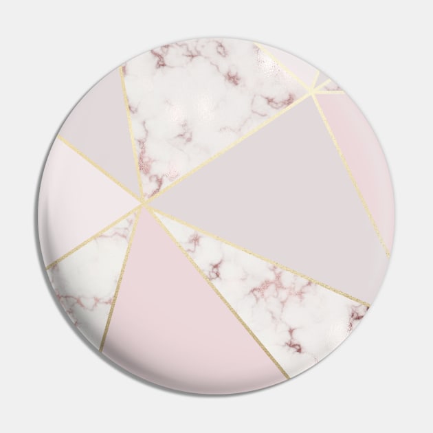 Blush Pink Marble Geometric Fractal Modern Design Pin by Printable Pretty