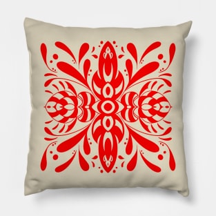 Symmetrical flower embroidered pattern Pillow