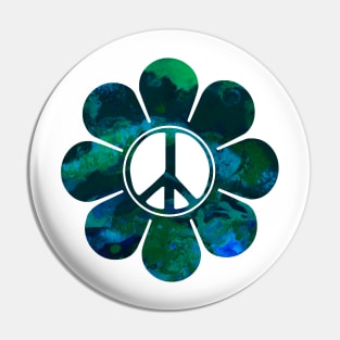 Deepwater Peace Flower Pin