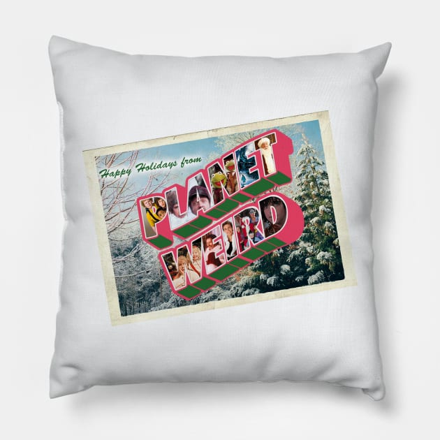 Happy Holidays 2020 Pillow by PlanetWeirdPod