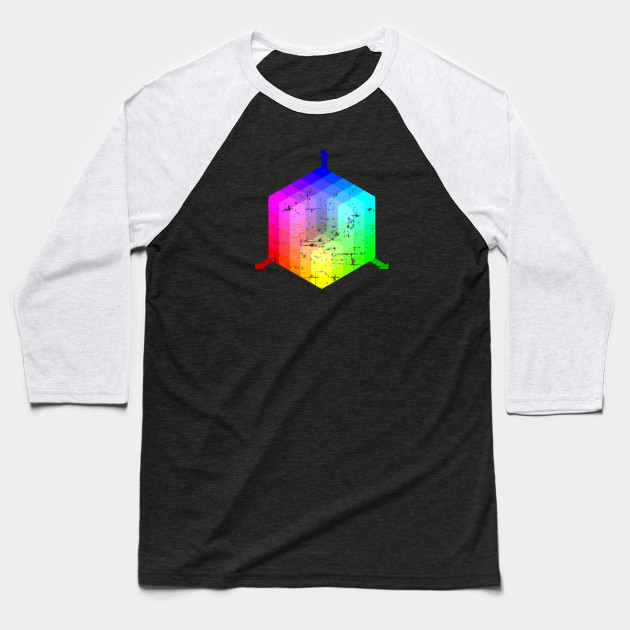 Primary Colors Rgb Color Cube Distressed Retro Look Rgb