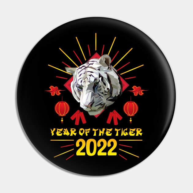 Good Luck Zodiac Happy Chinese New Year of the Tiger 2022 Pin by jodotodesign