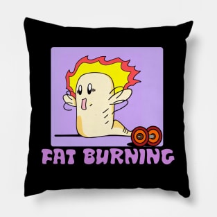 FAT BURNING - Funny Fat Burning Gym Workout Cartoon Gift Pillow