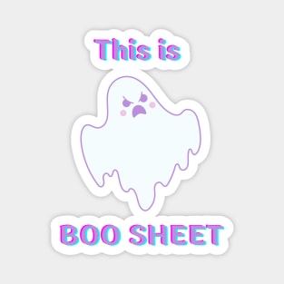 Boo Sheet Cute Kawaii Ghost Halloween Spooky Season Magnet