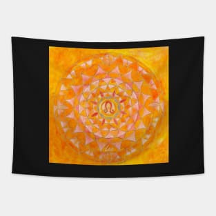 Leo horoscope free-hand mandala - Renate van Nijen Tapestry