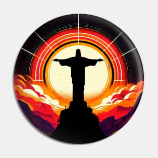 Christ the Redeemer Jesus Rio de Janeiro Design Pin