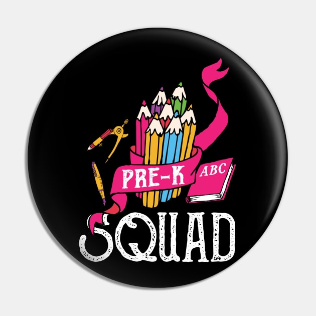 Pre K Squad Pin by BadDesignCo