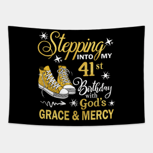 Stepping Into My 41st Birthday With God's Grace & Mercy Bday Tapestry