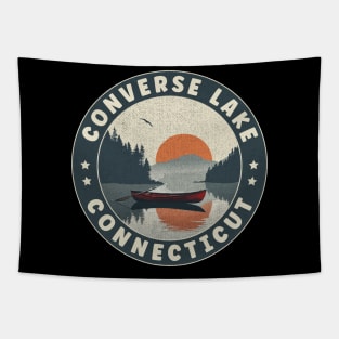 Converse Lake Connecticut Sunset Tapestry