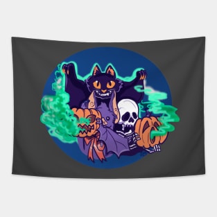 Spooky Halloween Creatures Tapestry